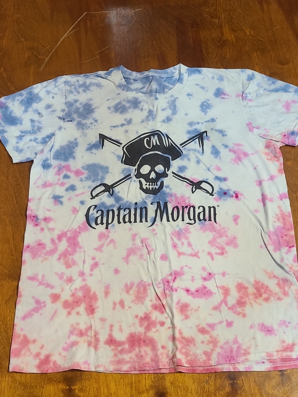 Women's Captain Morgan Tie-Dye Short Sleeve "Chill Like A Captain"Tee